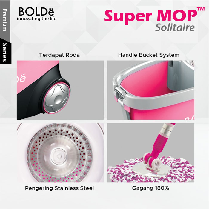 Bolde Super MOP Solitaire - Pink